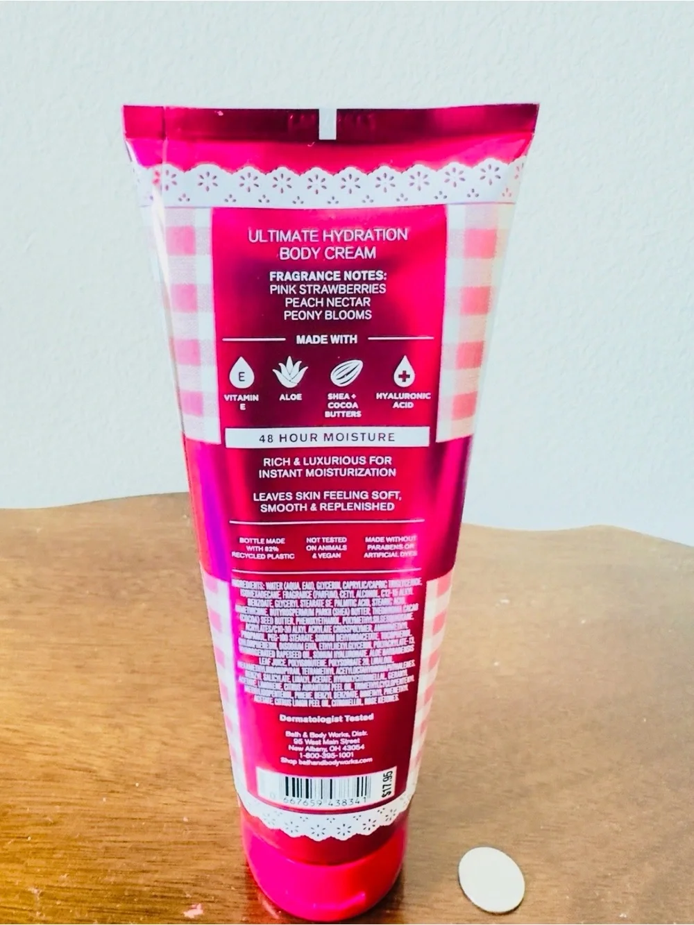 Bath & Body Works Gingham Gorgeous Pink & White Body Cream